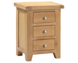 WINDSOR 3 DRAWER BEDSIDE - NATURAL OAK
