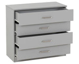 DAKOTA 3 DOOR WARDROBE BEDROOM SET - LIGHT GREY