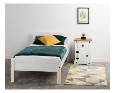 Amber Single Bed - White