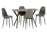 Ashton Chair-Grey Faux Leather Set of 2
