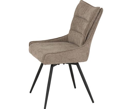 LEWIS SWIVEL DINING CHAIR (X2 PER BOX) - FAWN FABRIC