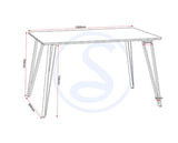 MARLOW & AVERY DINING SET (X4 CHAIRS) - WHITE MARBLE/GREY VELVET