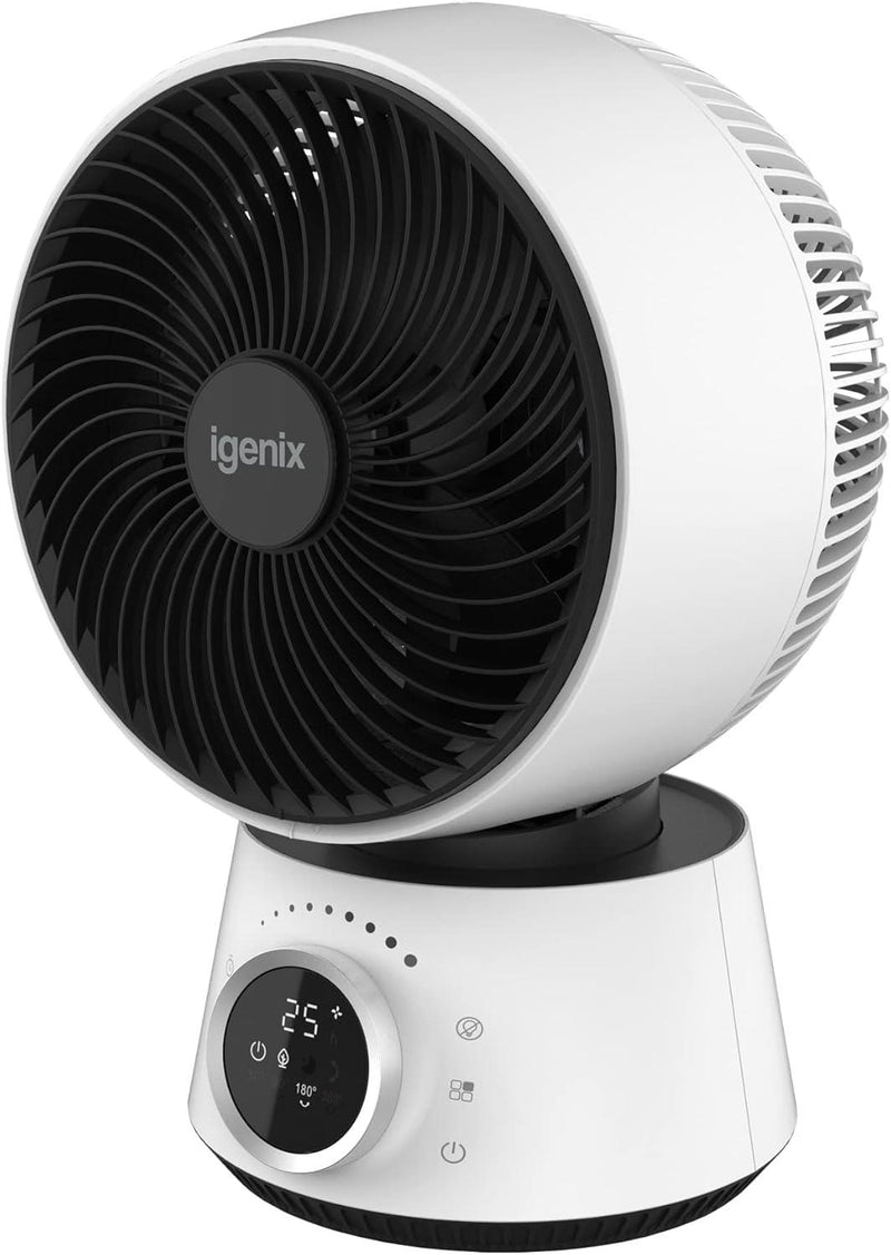 Igenix 9 Inch Digital Turbo Air Circulator Fan - White