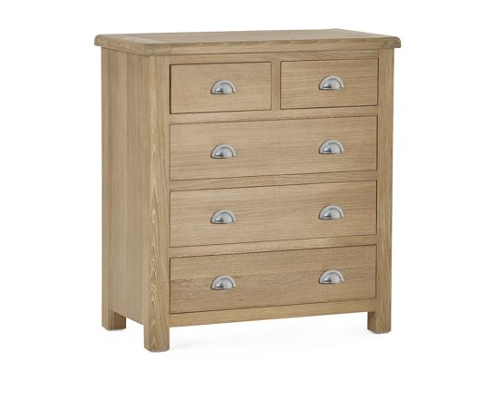 Memphis Limed Oak 3 + 2 Drawer Chest