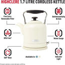 Haden Highclere 1.5L Kettle Cream