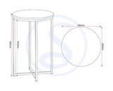 DALLAS SIDE TABLE - MARBLE/GOLD EFFECT