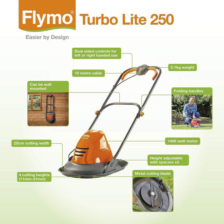 Flymo Turbo Lite 250 Hover Lawnmower