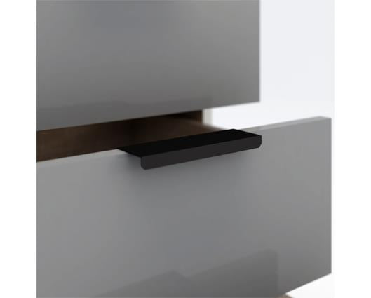 MADRID 3 DRAWER BEDSIDE - GREY/WHITE GLOSS