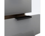 MADRID 3 DRAWER BEDSIDE - GREY/WHITE GLOSS