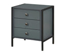 Alva 3 Drawer Bedside - Dark Grey