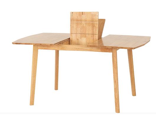 EMERY EXTENDING DINING SET (X4 CHAIRS) - NATURAL OAK EFFECT