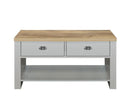 Harper 2 Drawer Coffee Table-Grey