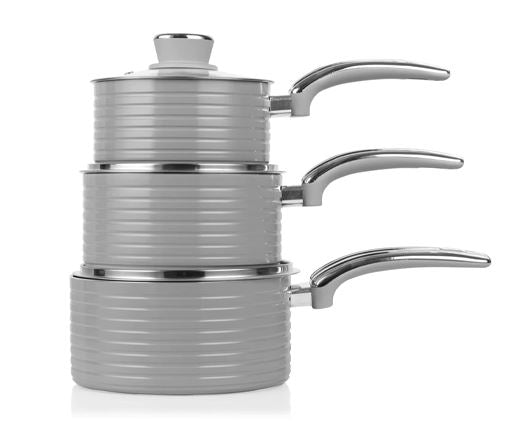 Swan Retro 5 Piece Pan Set Grey