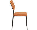 SHELDON DINING CHAIR (X4 PER BOX) - BURNT ORANGE VELVET FABRIC
