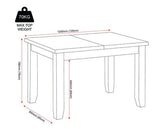 WINDSOR EXTENDING DINING TABLE - PEBBLE GREY/OAK