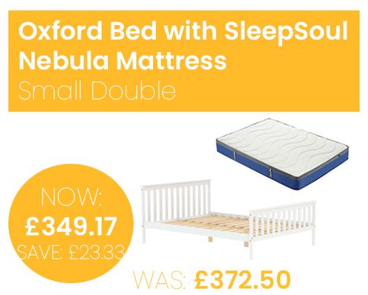Oxford Bed with SleepSoul Nebula Mattress - Small Double