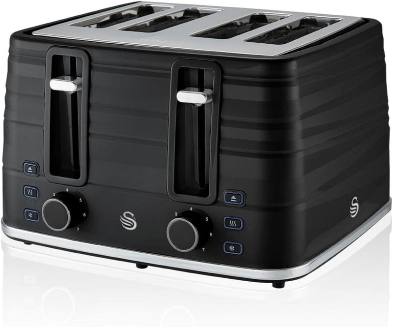 Swan 4 Slice Symphony Toaster - Black