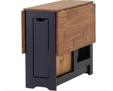 SANTOS BUTTERFLY DINING SET (X4 CHAIRS) - NAVY BLUE/DISTRESSED WAXED PINE