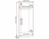 DENVER 2 DOOR WARDROBE BEDROOM SET - WHITE GLOSS
