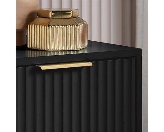 Zara 6 Drawer Fluted Chest - Black