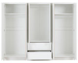 MALVERN 6 DOOR 2 DRAWER WARDROBE - WHITE