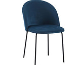 BOSTON DINING CHAIR (X4 PER BOX) - SAPPHIRE BLUE VELVET