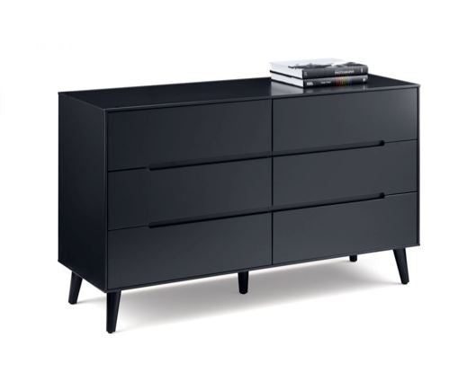 Langham 6 Drawer Wide Chest  - Anthracite