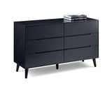 Langham 6 Drawer Wide Chest  - Anthracite