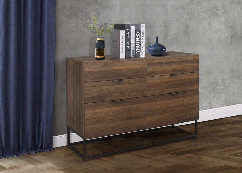Houston 6 Drawer Chest - Walnut