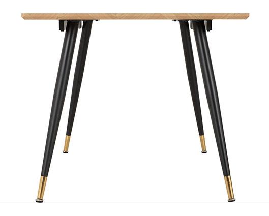 HAMILTON & ATHENS LARGE DINING SET (X6 CHAIRS) - MEDIUM OAK EFFECT/GREY FAUX LEATHER
