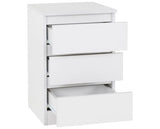 MALVERN 3 DOOR WARDROBE BEDROOM SET - WHITE