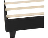 ARRAN 4'6" BED - BLACK FAUX LEATHER