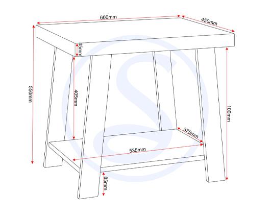 EDDIE SIDE TABLE - GREY/SONOMA EFFECT