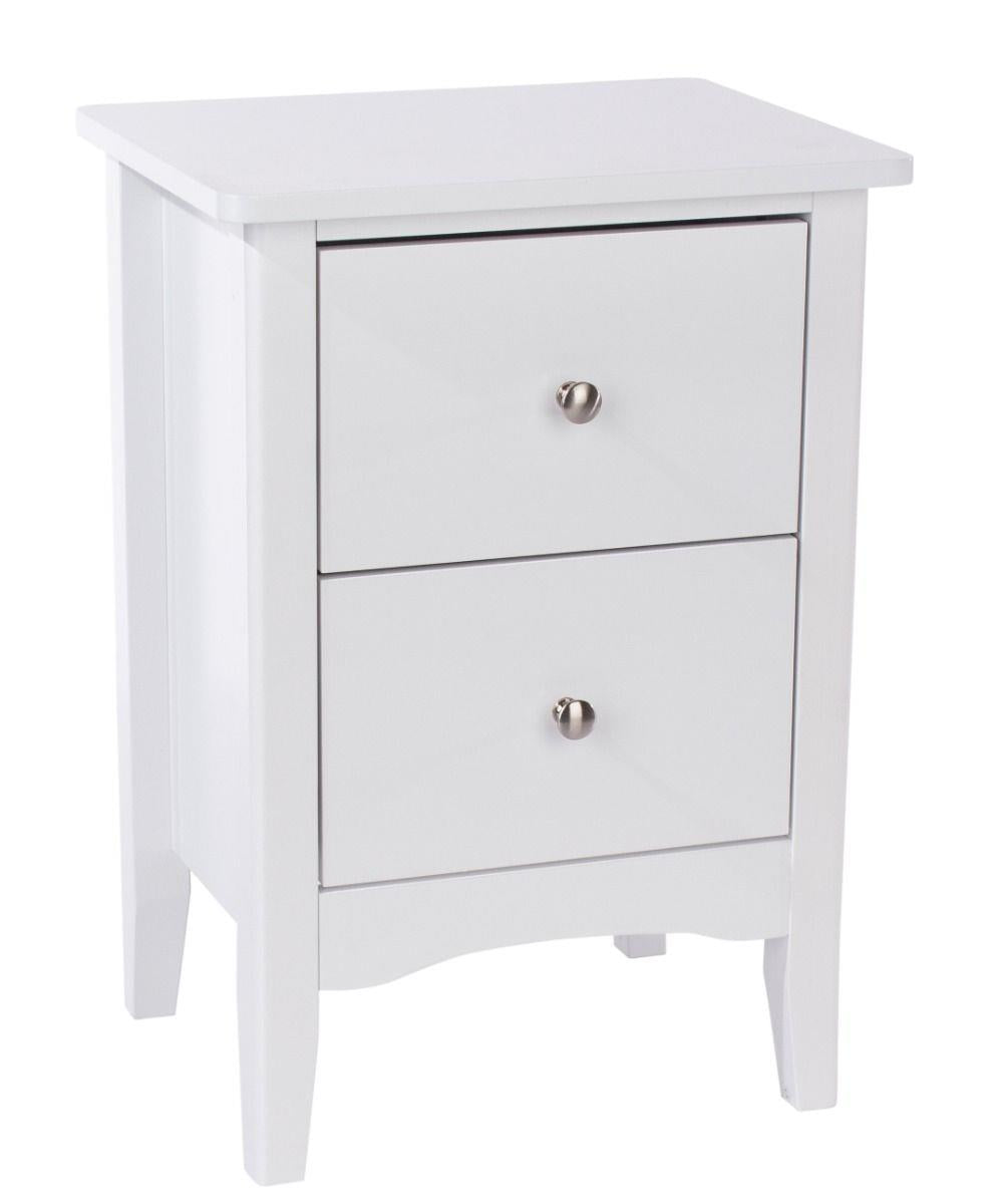 Como 2 Drawer Bedside Cabinet-White