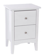 Como 2 Drawer Bedside Cabinet-White