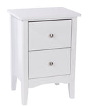 Como 2 Drawer Bedside Cabinet-White