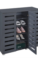 Euston 3 Door Shoe Cabinet - Dark Grey