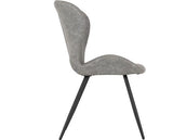 MARLOW & QUEBEC DINING SET (X4 CHAIRS) - WHITE MARBLE/GREY FAUX LEATHER
