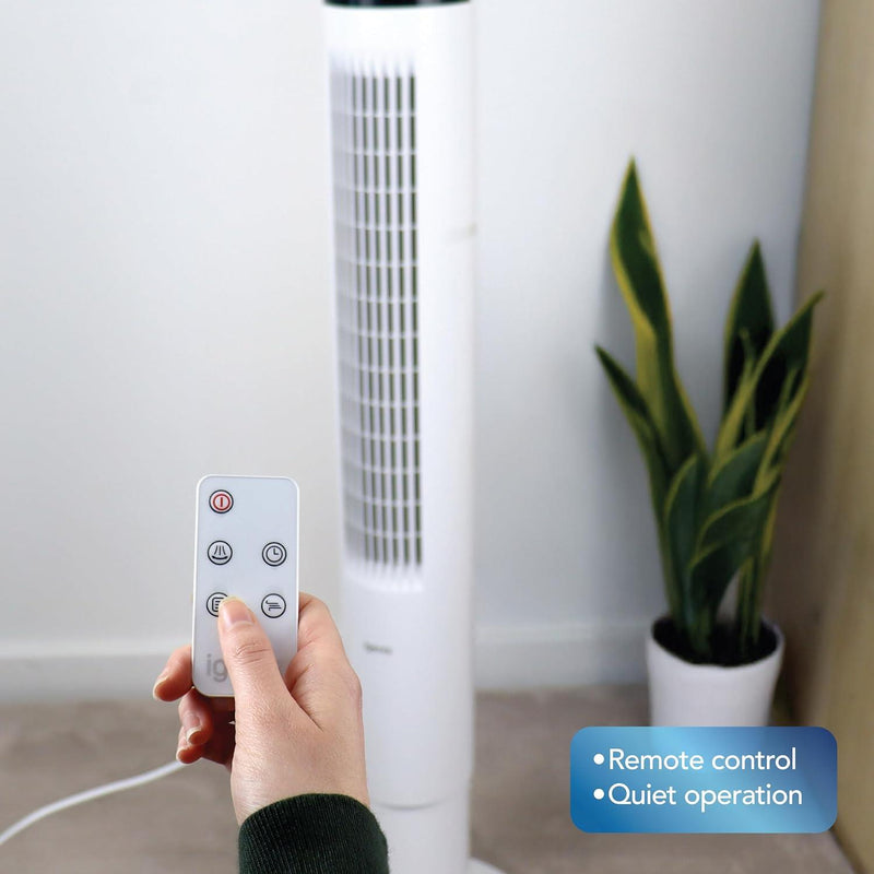Igenix 43" Digital Tower Fan - White