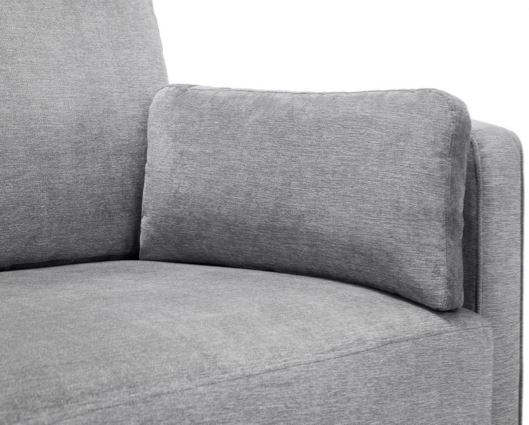 Houston 3 Seater-Dark Grey Chenille Fabric