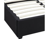 MADISON 4'6" OTTOMAN BED - BLACK VELVET FABRIC