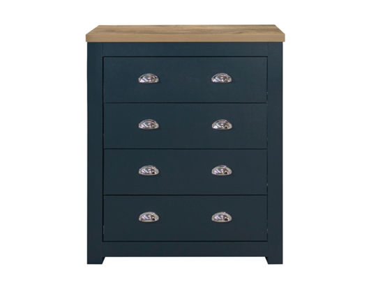 Harper 4 Drawer Chest-Navy