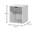 Atrix Nightstand with 1 Drawer-Grey