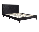 Berlin Small Double Bed - Black Crushed Velvet