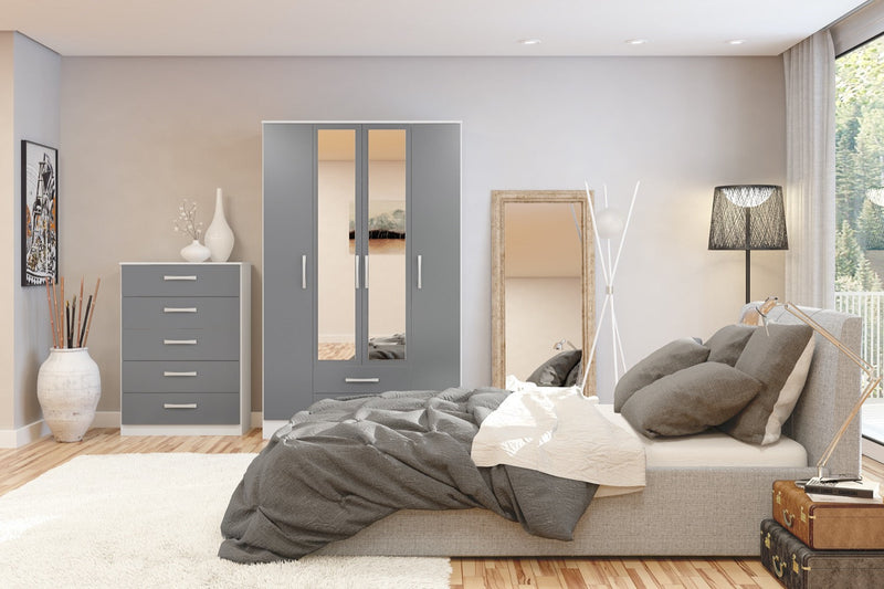 Larz 6 Drawer Chest-Grey