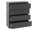 Marcus 4 Drawer Chest - Grey