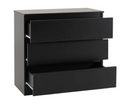 Marcus 3 Drawer Chest - Black