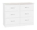 Neptune 6 Drawer Chest - White Gloss