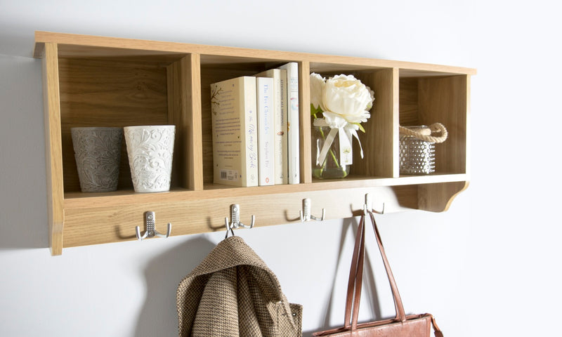 Kayleigh Wall Rack- Oak