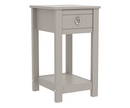 Clover 1 Drawer Bedside Table- Ivory